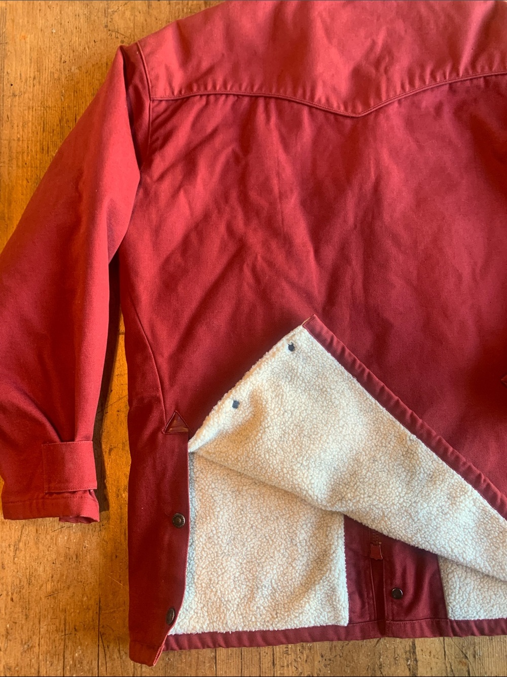 Men's Red Military-Style Field Jacket - Picture 8 of 16